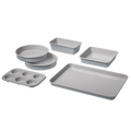 Cuisinart 6-Piece Culinary Collection Ceramic Nonstick Bakeware Set, Gray