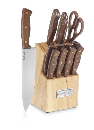 Cuisinart Walnut Triple Rivet 14 Piece Knife Block Set